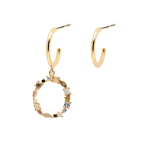 Load image into Gallery viewer, Letters Gold Earrings