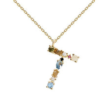 Load image into Gallery viewer, Letter T necklace