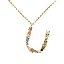 Load image into Gallery viewer, Letter U necklace