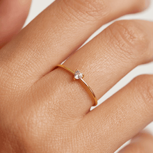 Load image into Gallery viewer, White Heart Ring Gold
