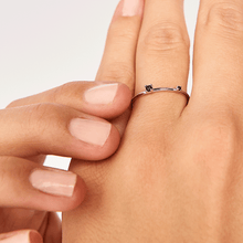 Load image into Gallery viewer, Black Kita Silver Ring
