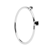 Load image into Gallery viewer, Black Kita Silver Ring

