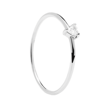 Load image into Gallery viewer, White Heart Ring Silver
