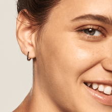 Load image into Gallery viewer, Black Bird Gold Earrings
