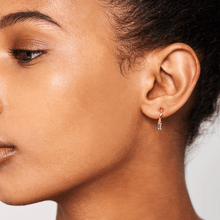 Load image into Gallery viewer, Purple Alia Gold earrings
