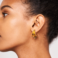 Load image into Gallery viewer, Eclipse Gold Earrings
