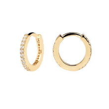 Load image into Gallery viewer, White Mini Hoops Gold
