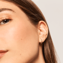 Load image into Gallery viewer, Olive Mini Hoops Gold
