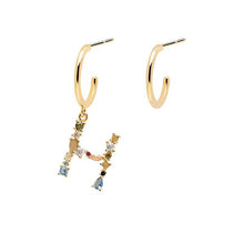 Load image into Gallery viewer, Letter H earrings
