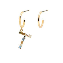 Load image into Gallery viewer, Letter T earrings
