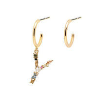 Load image into Gallery viewer, Letter Y earrings
