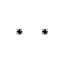 Load image into Gallery viewer, Black Essentia Silver Earrings

