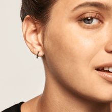 Load image into Gallery viewer, Black Bird Silver Earrings
