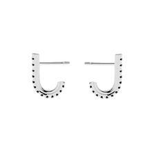 Load image into Gallery viewer, Black Bird Silver Earrings
