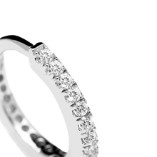 Load image into Gallery viewer, White Mini Hoops Silver
