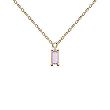 Load image into Gallery viewer, Purple Asana Gold Necklace
