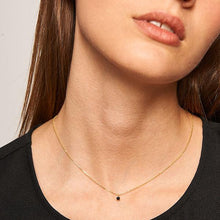 Load image into Gallery viewer, Black Solitary Necklace Gold
