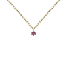 Load image into Gallery viewer, Lavender Solitary Necklace Gold

