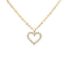 Load image into Gallery viewer, White Heart Necklace Gold
