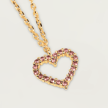 Load image into Gallery viewer, Lavender Heart Necklace Gold
