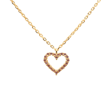 Load image into Gallery viewer, Lavender Heart Necklace Gold
