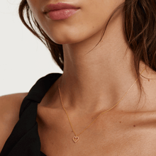 Load image into Gallery viewer, Lavender Heart Necklace Gold

