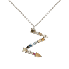 Load image into Gallery viewer, Letters Silver Necklaces
