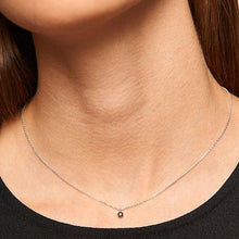 Load image into Gallery viewer, Black Solitary Necklace Silver
