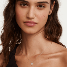 Load image into Gallery viewer, White Heart Necklace Silver
