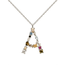 Load image into Gallery viewer, Letters Silver Necklaces
