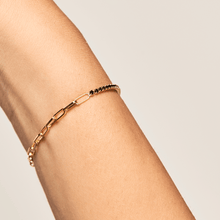 Load image into Gallery viewer, Black Mirage gold bracelet
