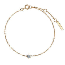 Load image into Gallery viewer, White Solitary Bracelet Gold
