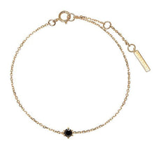 Load image into Gallery viewer, Black Solitary Bracelet Gold

