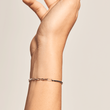 Load image into Gallery viewer, Black Mirage silver bracelet
