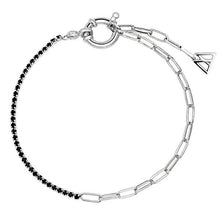 Load image into Gallery viewer, Black Mirage silver bracelet
