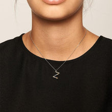 Load image into Gallery viewer, Letter Z silver necklace

